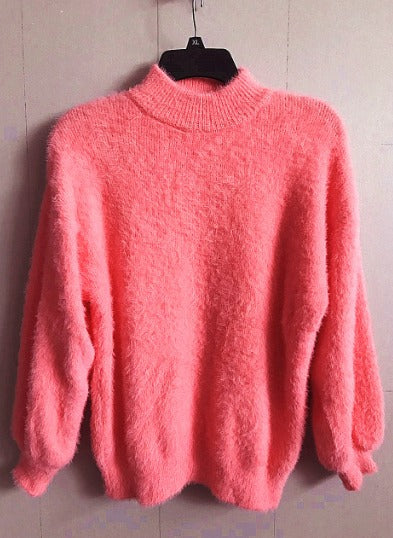 Sif Pull Vintage en Angora à Col Roulé | Maille Lâche, Confortable & Élégant