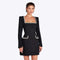 Marion | Vestido elegante con cuello en U adornado con perlas para mujer