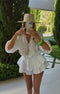 Conjunto corto con volantes Tulum - Blanco