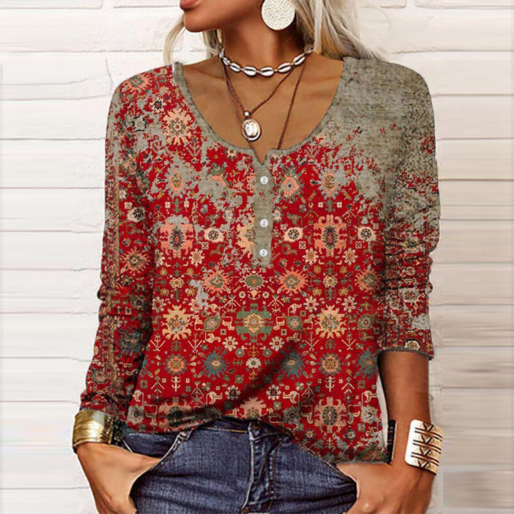 Inès Pull-Over Élégant à Motif Aztèque | Style Unique & Confort Absolu