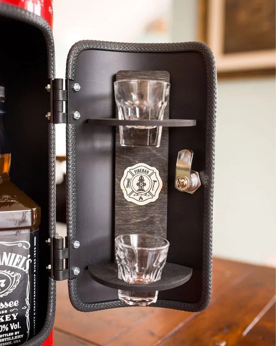 Bar secret en forme d’extincteur | Rangement discret pour bouteille et accessoires