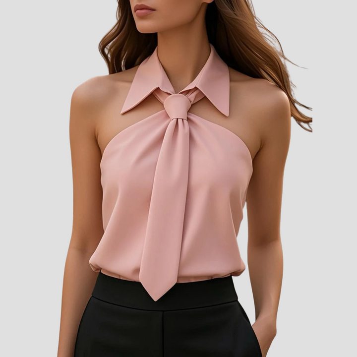 Mirella Blouse Col Halter Femme | Lignes Élégantes & Légèreté d’Été