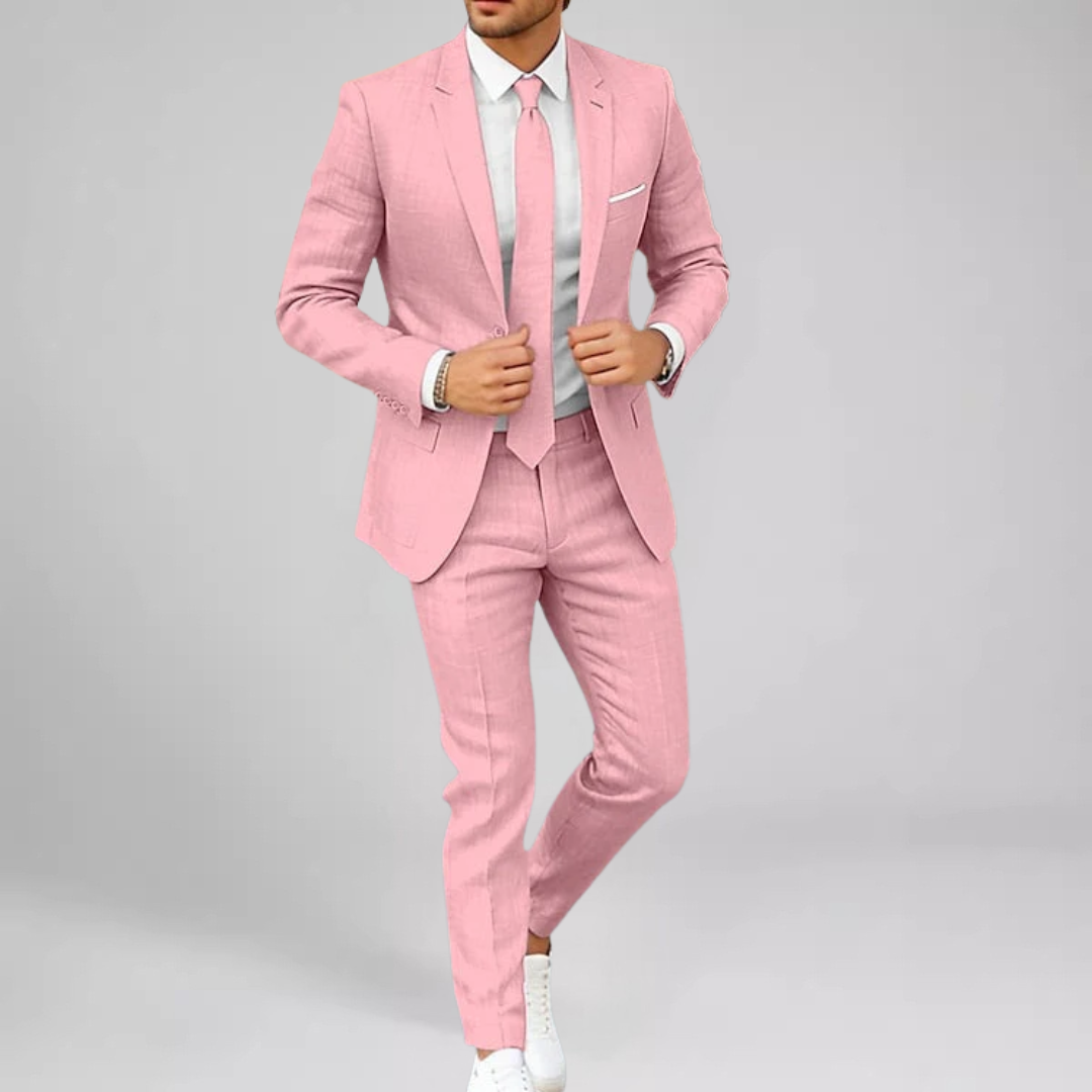 Flavien Ensemble Deux Pièces Décontracté Homme | Confort Lin-Coton & Style Estival