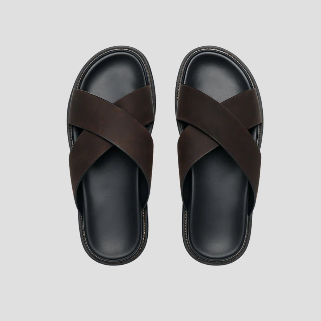 Fidèle Sandales à Bandes Croisées pour Femme | Style Minimaliste & Confort
