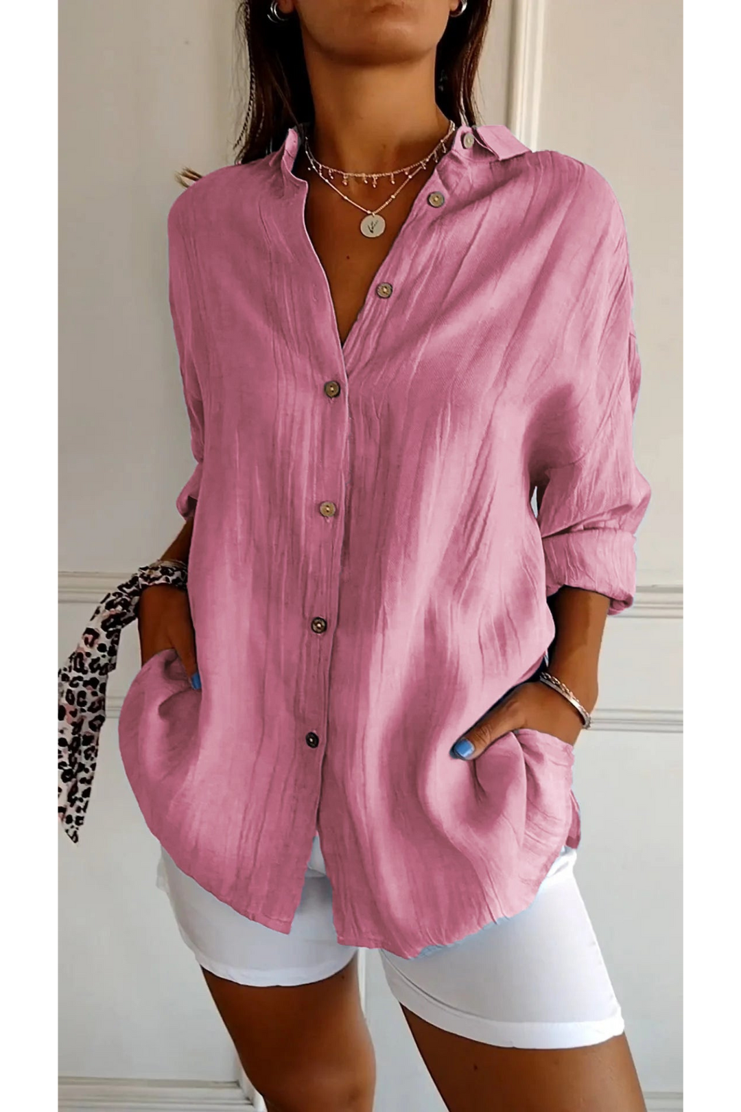 Daphne Chemise Chemise Manche Courte Femme Élégante | Confort et Style au Quotidien