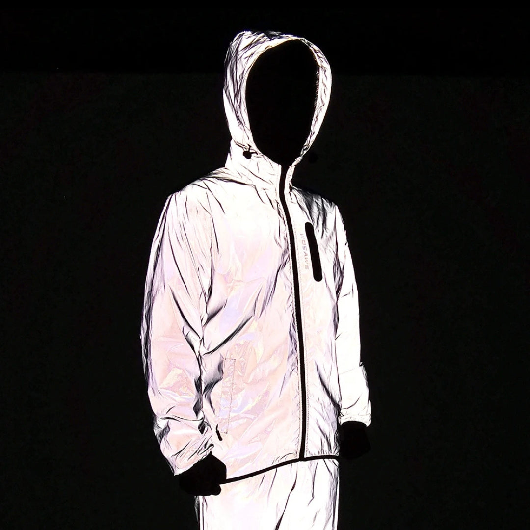 Giacca antipioggia riflettente unisex Carl | Visibilità a 360° e impermeabile | Sicura in tutte le condizioni atmosferiche