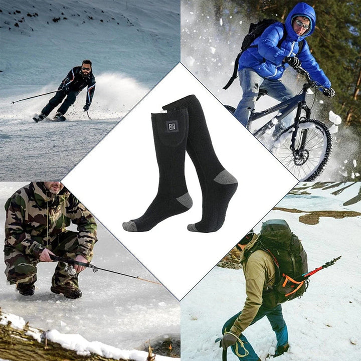 HeatWave | Calcetines calefactables eléctricos con batería recargable y calor ajustable