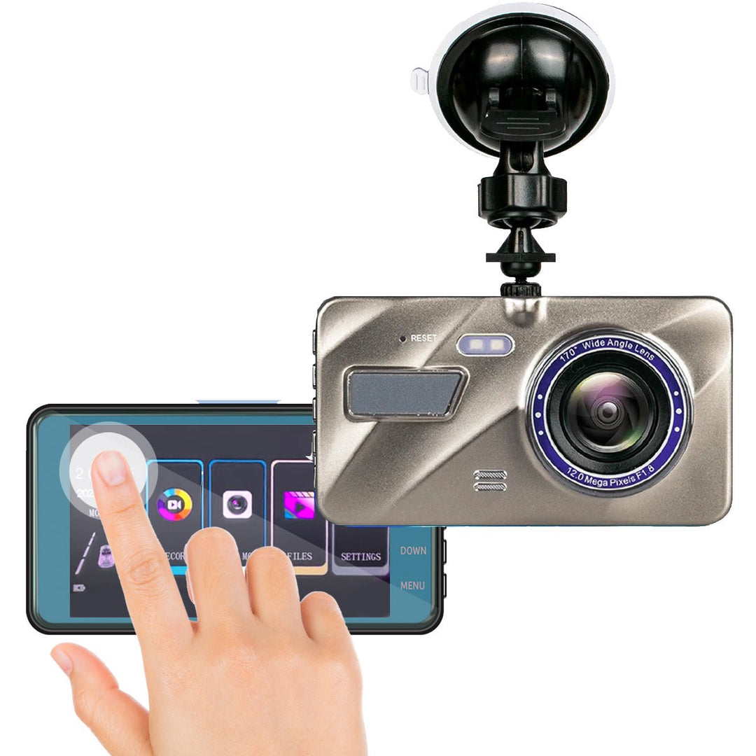 Dashcam sans fil avant et arrière avec vision nocturne | Caméra de tableau de bord 1080P pour voiture