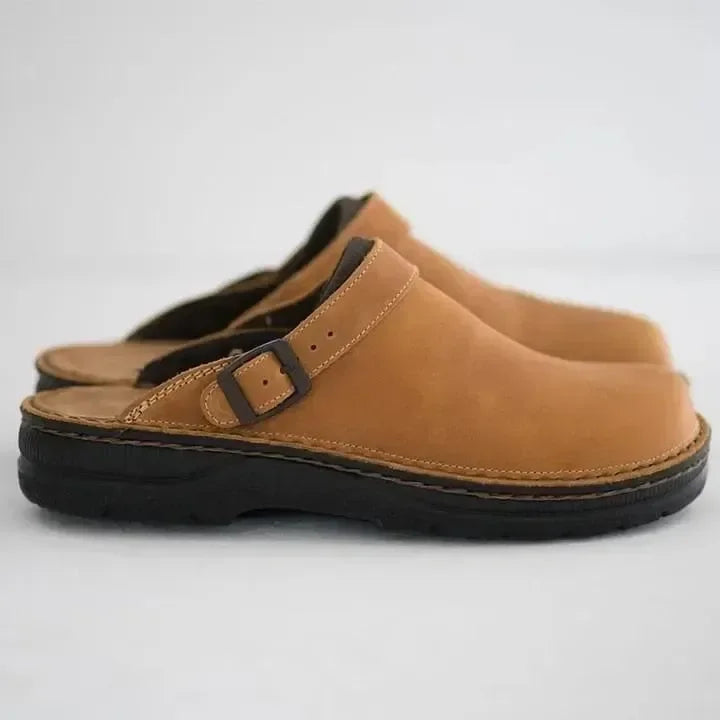 Sabots en Cuir Confortables | Chaussures à Enfiler Unisexes Usage Quotidien