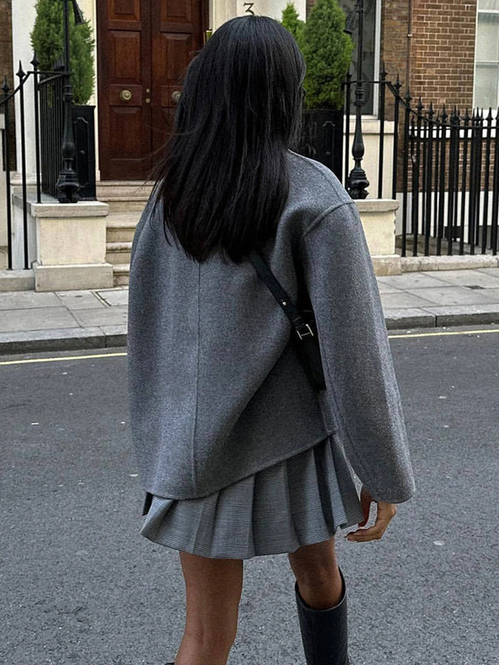 Gina Manteau Oversize en Laine | Streetwear Tendance et Confortable