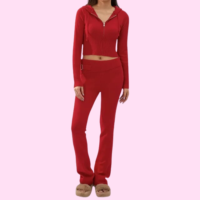 Thibaulten | Elegante conjunto de punto para mujer: comodidad y estilo