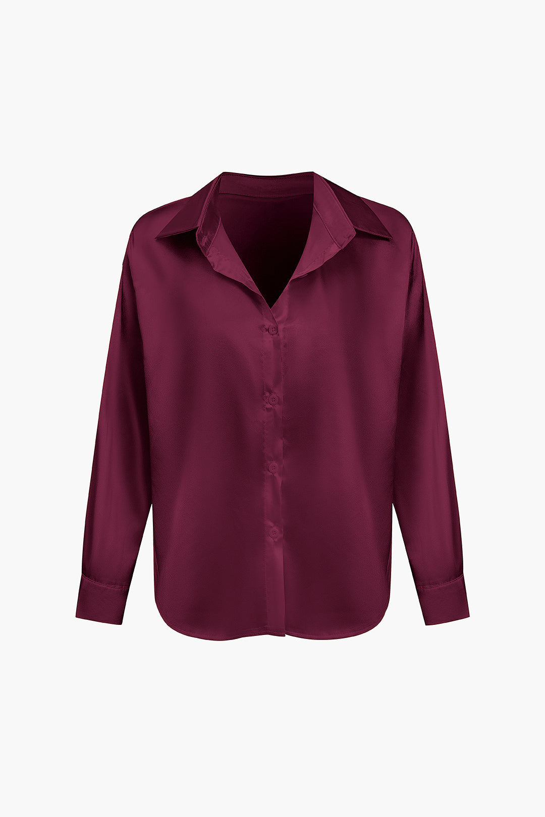 Blusa de satén Lillian para mujer | Camisa elegante de manga larga, corte holgado y diseño atemporal