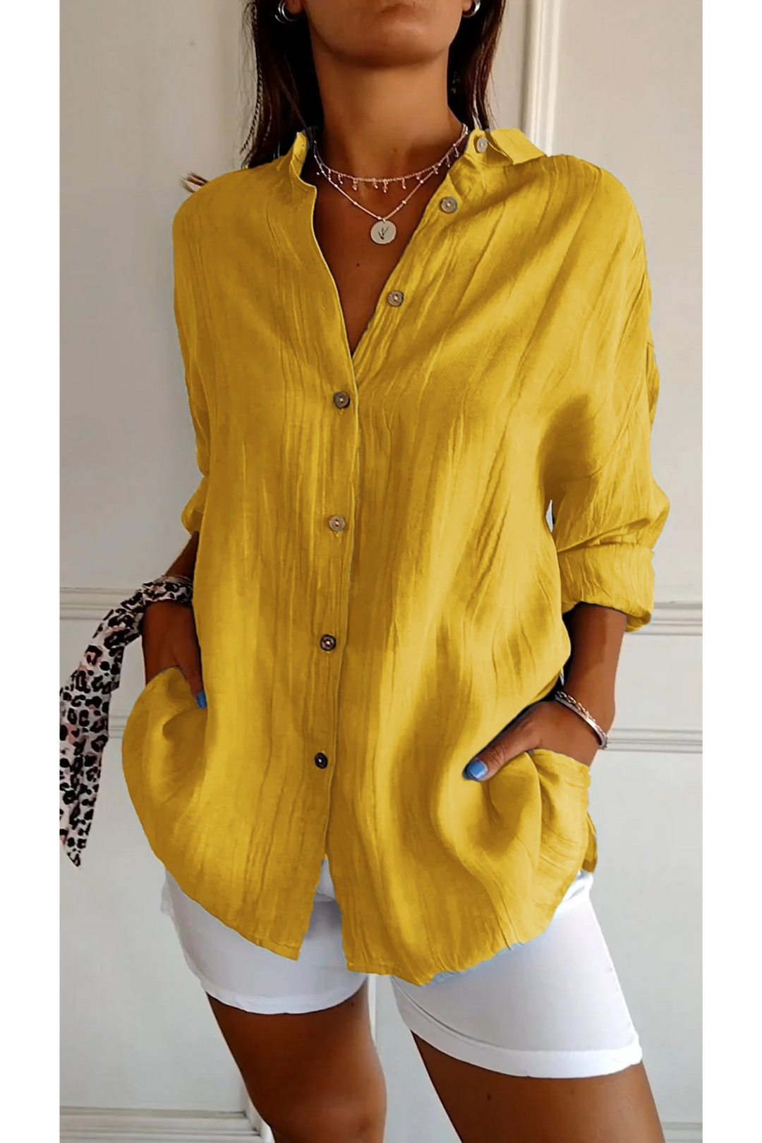 Daphne Chemise Chemise Manche Courte Femme Élégante | Confort et Style au Quotidien