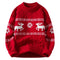 Jersey navideño para hombre - Jersey de invierno de punto trenzado, decorado con renos y copos de nieve