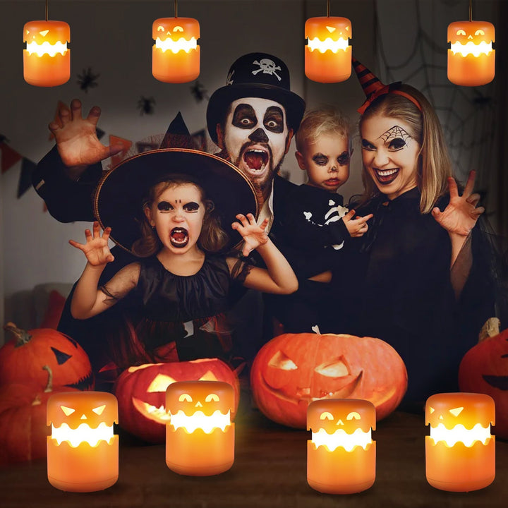 Lanternes Citrouilles Halloween à LED – Décoration Lumineuse Effrayante et Festive