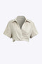 Blusa corta con detalle cruzado de Victoria Leinen para mujer | Top corto de verano con estilo