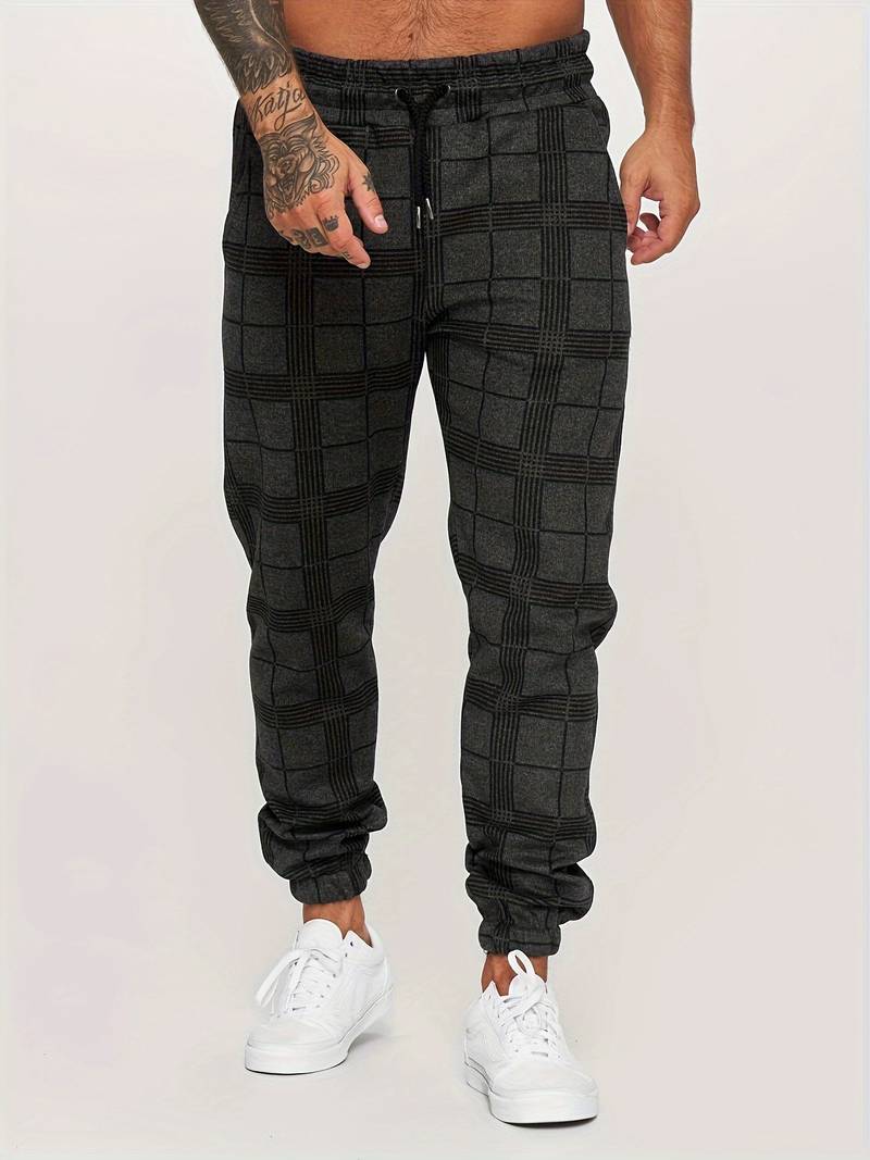Emman | Pantaloni da jogging a quadri da uomo - Stile casual e confortevole