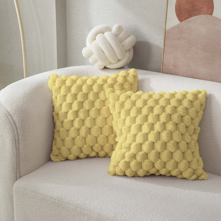 Ensemble de 2 Taies d’Oreiller Motif Ananas à Grille & Tortue | Housses Décoratives