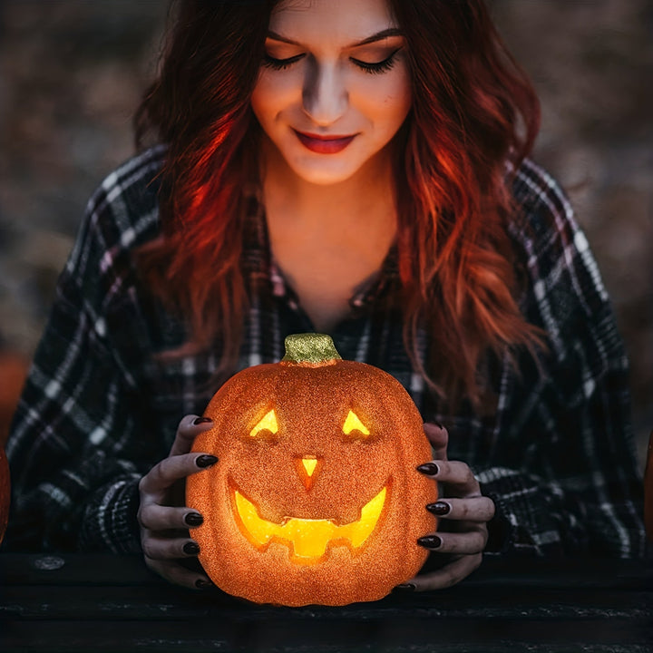 Calabaza Luminosa de Halloween – Decoración Iluminada para Interiores y Exteriores