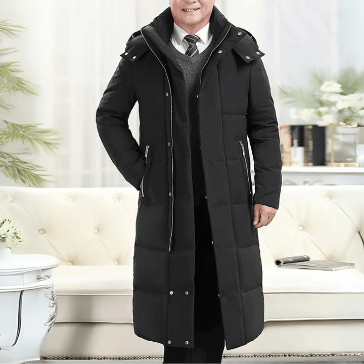 Yannis Manteau Long Rembourré avec Capuche pour Homme | Stylé & Chaud pour Temps Froid