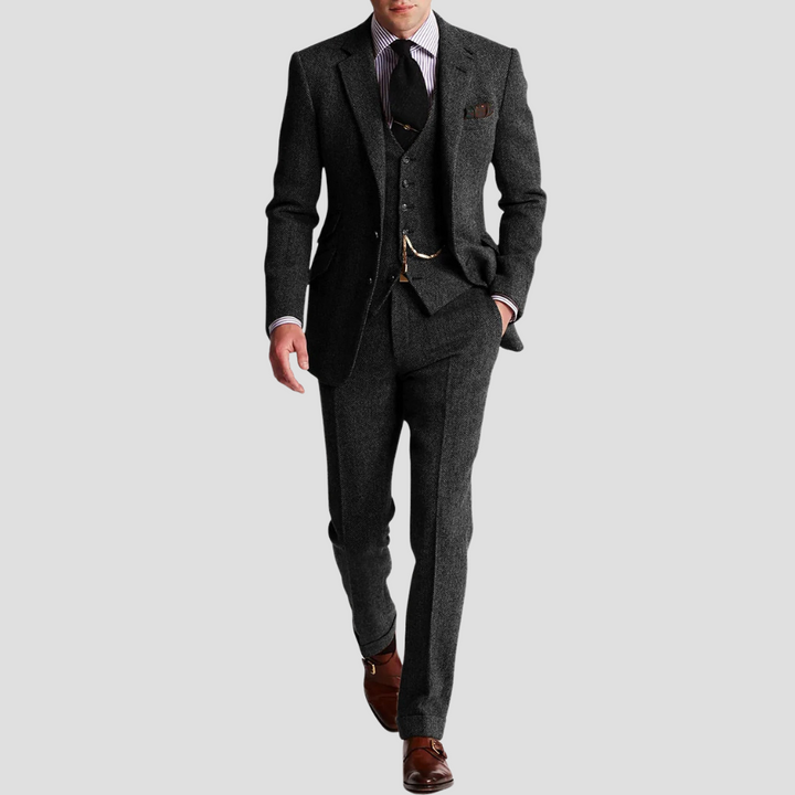 Lambert Costume Trois Pièces | Coupe Slim Classique | Élégance Intemporelle et Structurée