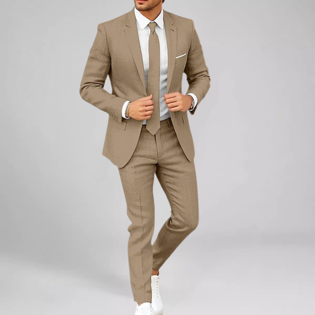 Flavien Ensemble Deux Pièces Décontracté Homme | Confort Lin-Coton & Style Estival