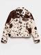 Chaqueta Charis con estampado de vaca | Estampados llamativos, corte clásico y calidez confortable