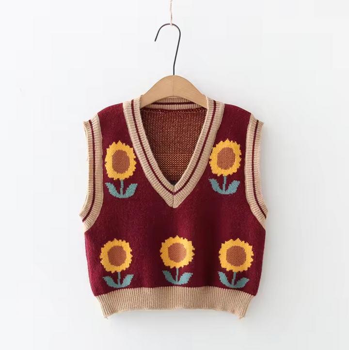 Almira - Gilet en maille sans manches à encolure ronde