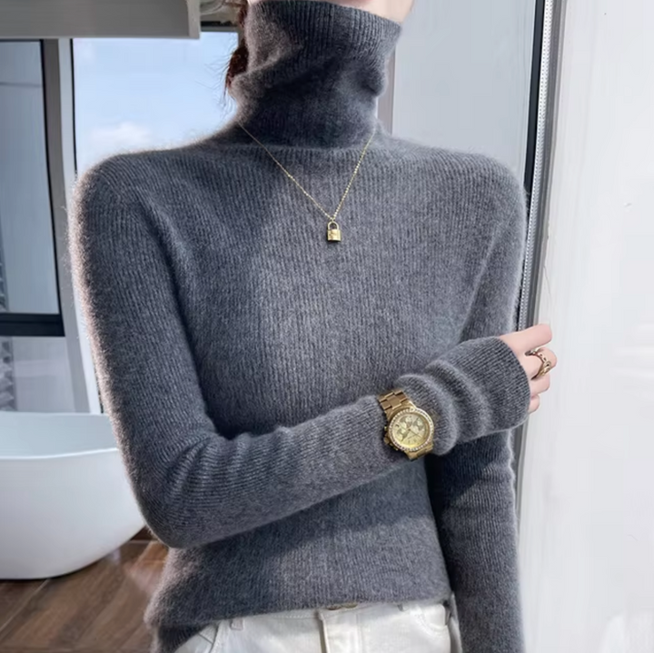 Maglione a collo alto in lana e cashmere Athena | Eleganza morbida e femminile