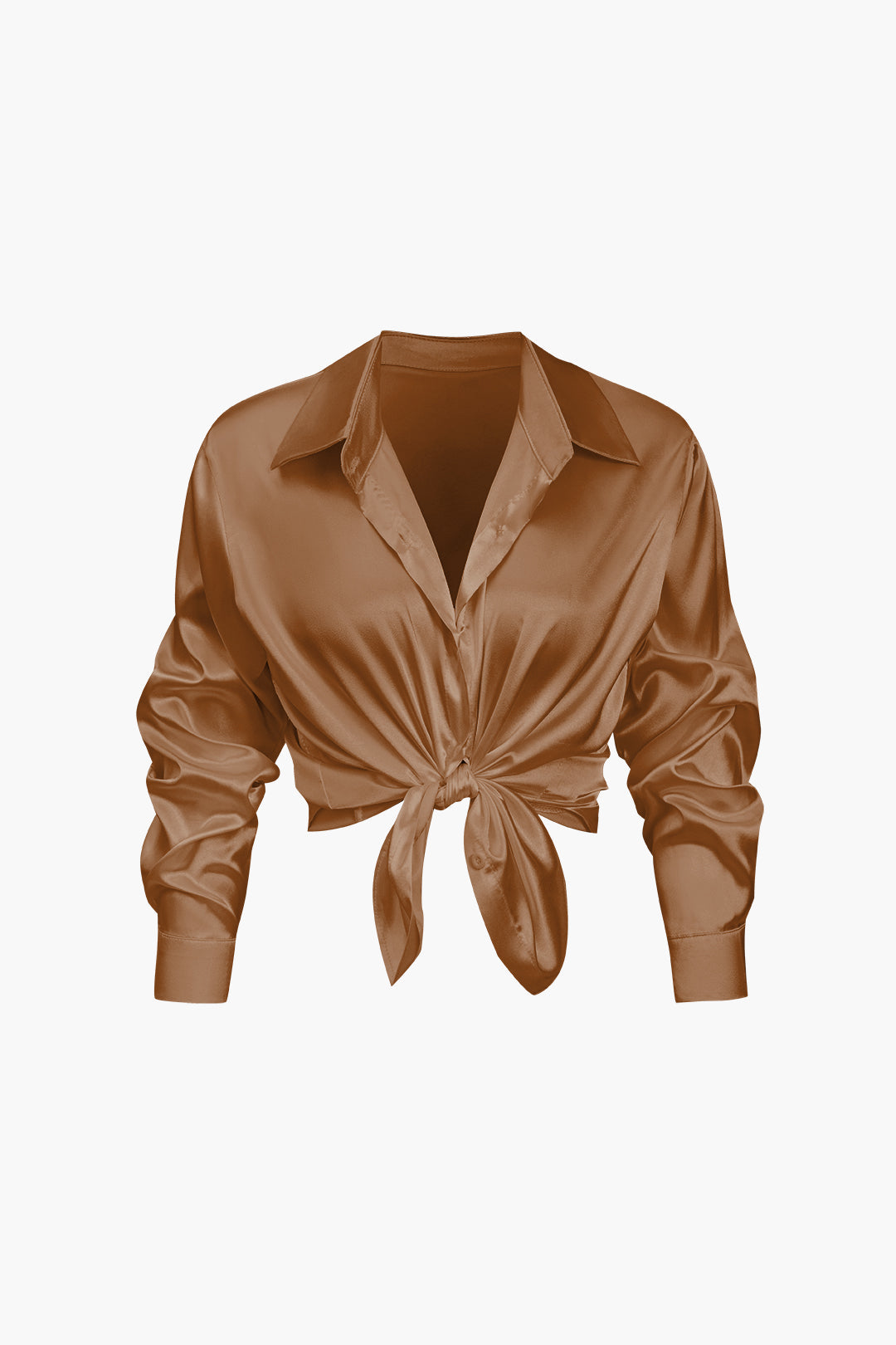 Blusa de satén Lillian para mujer | Camisa elegante de manga larga, corte holgado y diseño atemporal