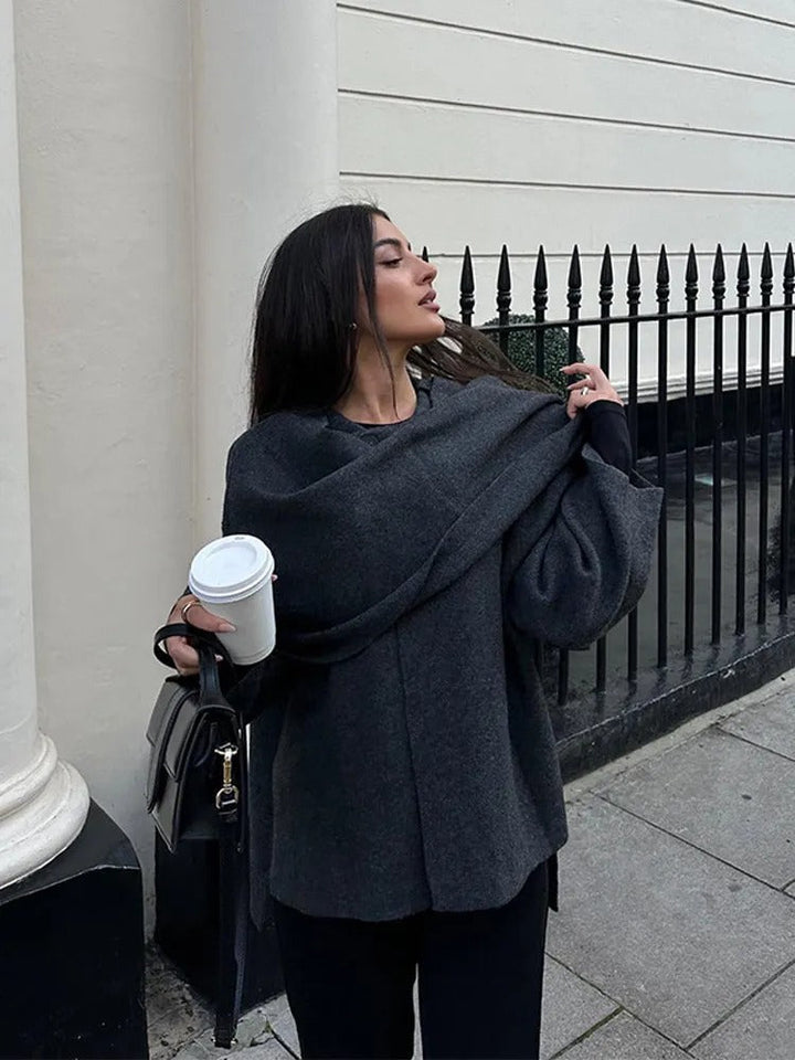 Elif | Manteau Cape Viral – Élégant & Confortable pour l'Automne 2025