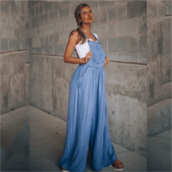 Sanura - Combinaison en jean tendance pour femme, style décontracté et confort optimal