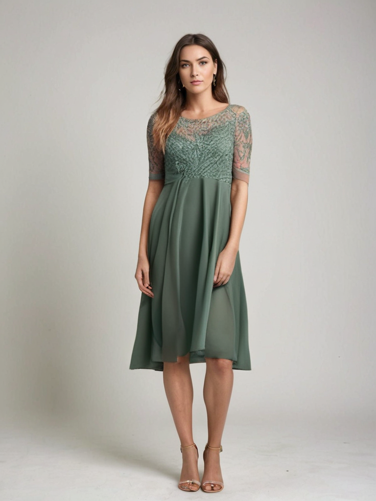 Vestido midi de encaje Jara | Elegancia y comodidad