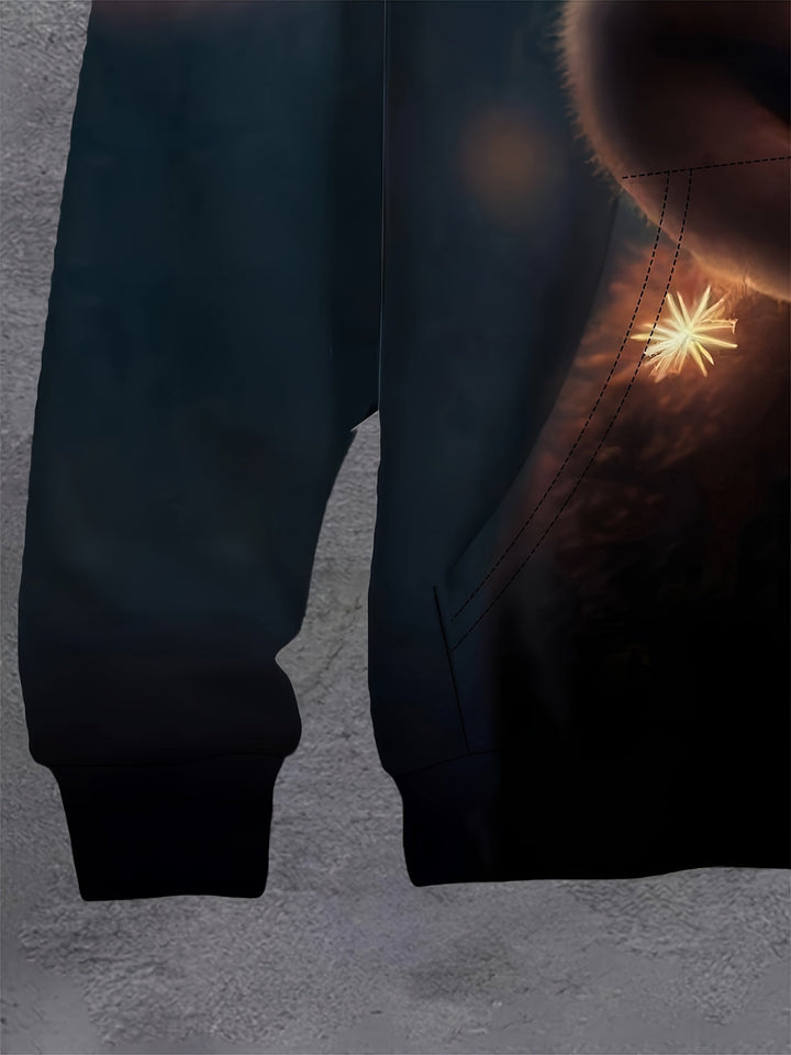 Felpa con Cappuccio Rudolph Donna – Confortevole, Motivo Renna & Dettagli Luminosi | Inverno