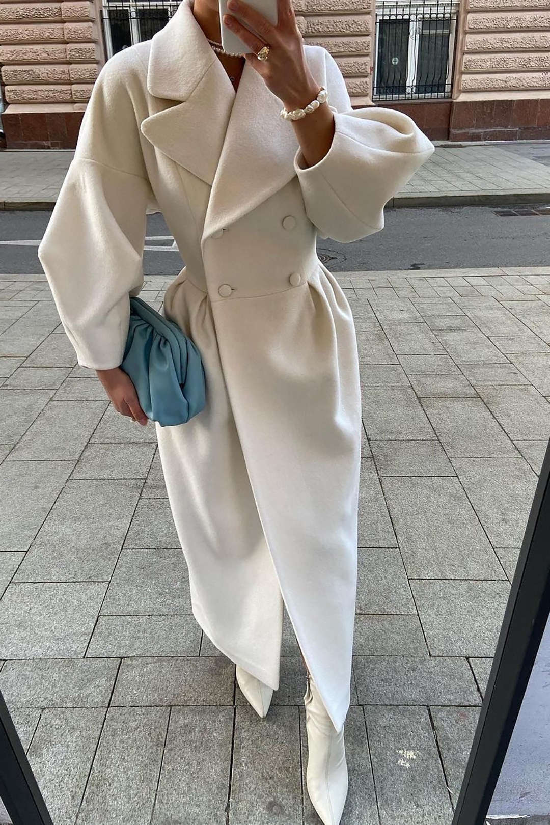 Cappotto lungo elegante da donna Chantal | Design doppiopetto senza tempo