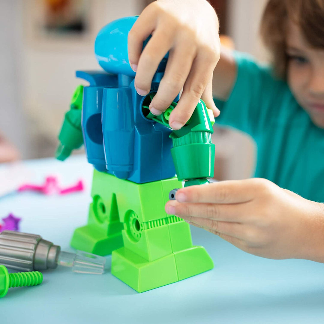 Brinquedo robótico interativo para crianças | Robô mecânico educativo com 15 ferramentas destacáveis