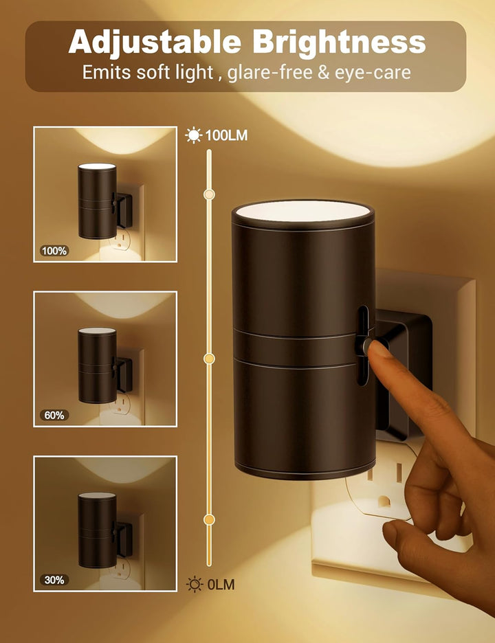 NightNova | Veilleuse LED à intensité variable - Luminosité réglable pour les chambres et les couloirs