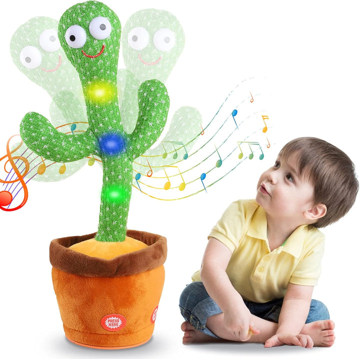 Cacto interativo falante e dançante | Peluche musical para crianças