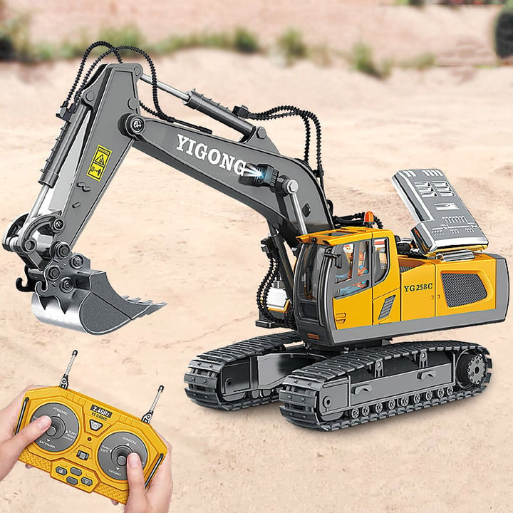 Pelleteuse RC télécommandée | Rotation 360° & jeu réaliste pour intérieur/extérieur