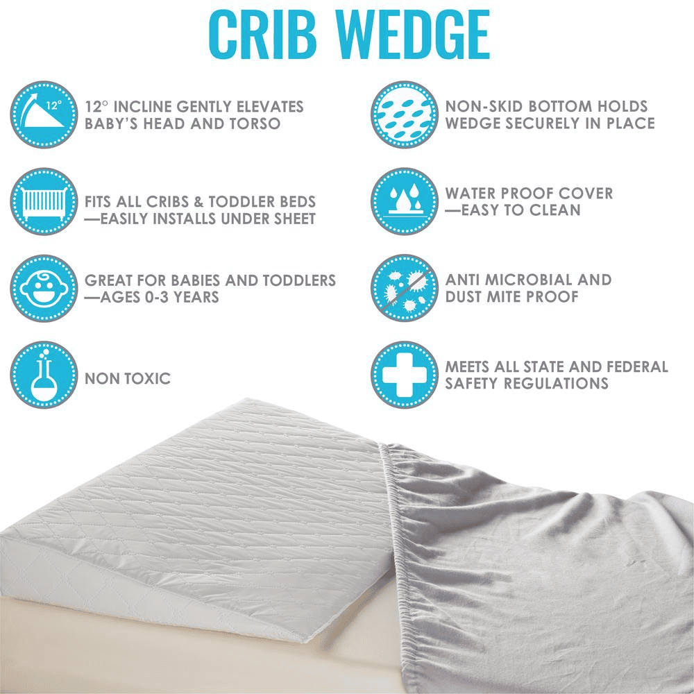 Oreiller universel pour bébé | Matelas de pente pour bébé contre le reflux et le nez bouché