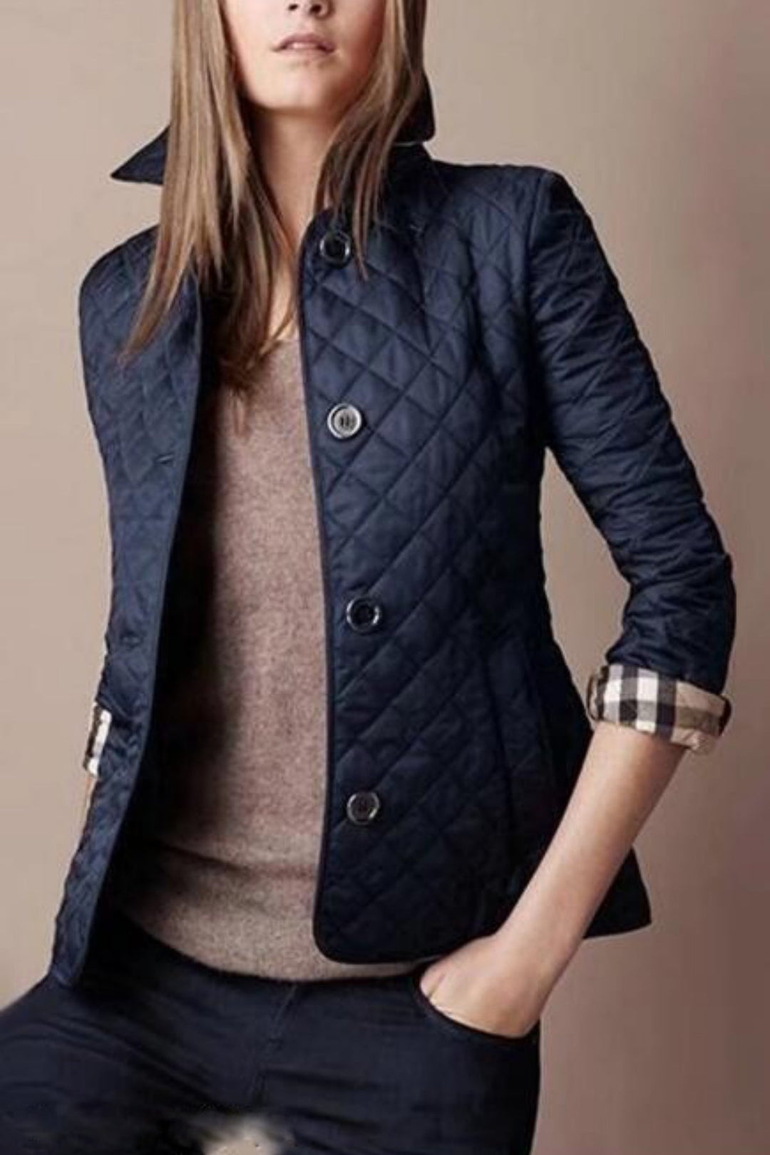 Veste Evie pour femme | Coupe cintrée & mélange soie-coton | Elégant & chaud pour l'hiver