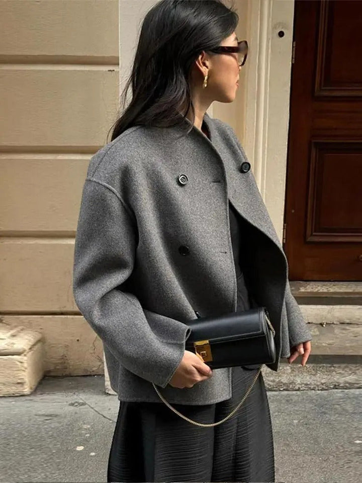 Gina Manteau Oversize en Laine | Streetwear Tendance et Confortable