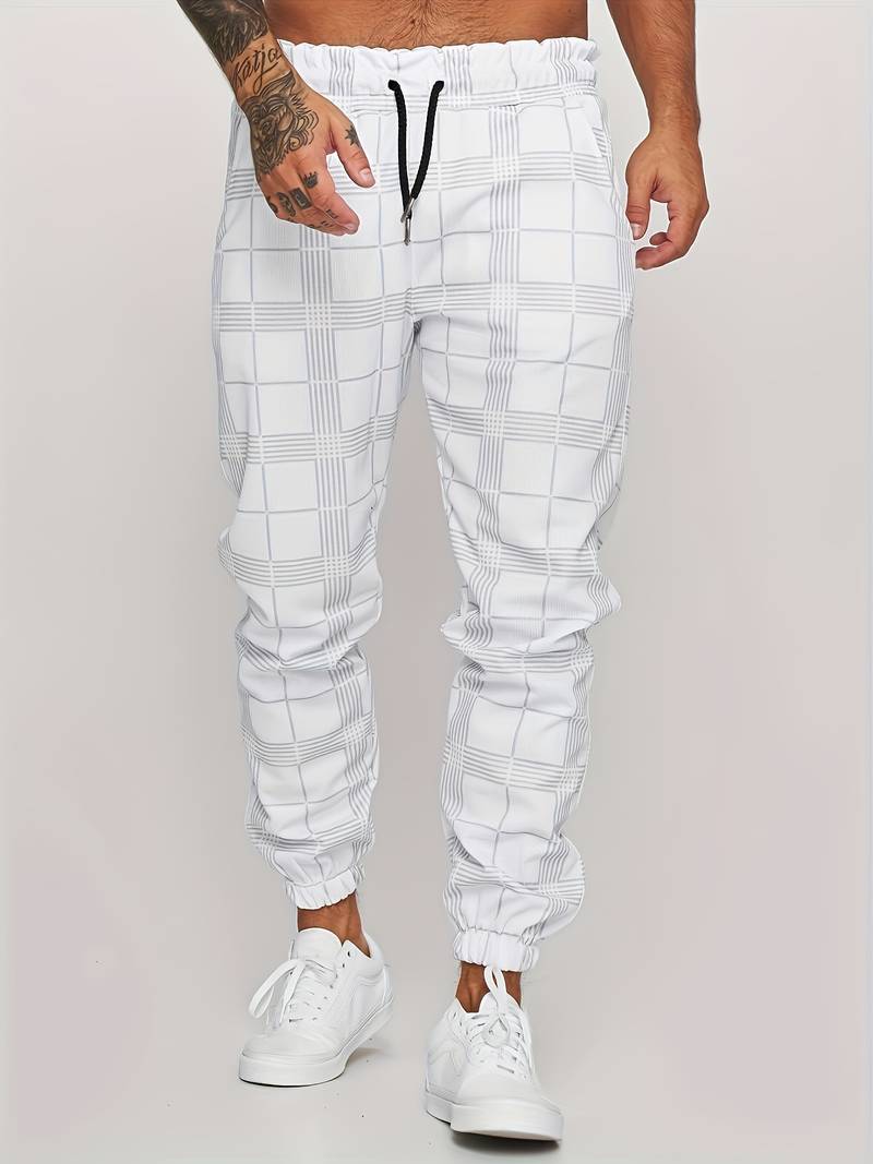Emman | Pantaloni da jogging a quadri da uomo - Stile casual e confortevole