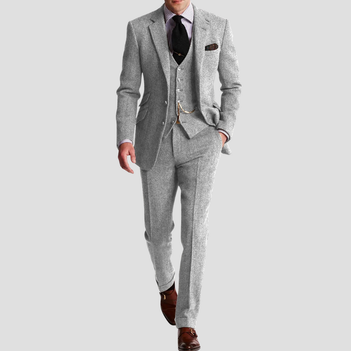 Lambert Costume Trois Pièces | Coupe Slim Classique | Élégance Intemporelle et Structurée