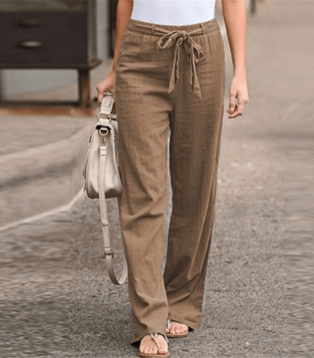 Pantalon Manon | Pantalon en Lin et Coton Femme, Confort et Élégance