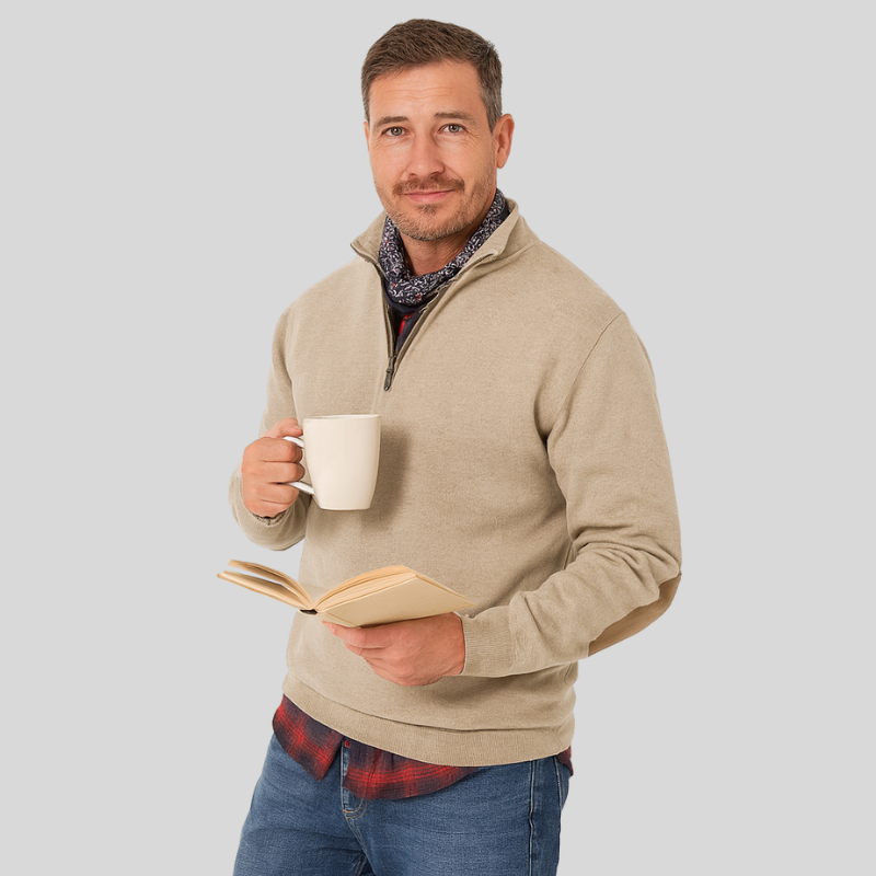 Pull semi-zippé Dylan pour homme | Coupe décontractée et détails élégants