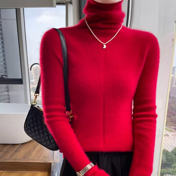 Maglione a collo alto in lana e cashmere Athena | Eleganza morbida e femminile