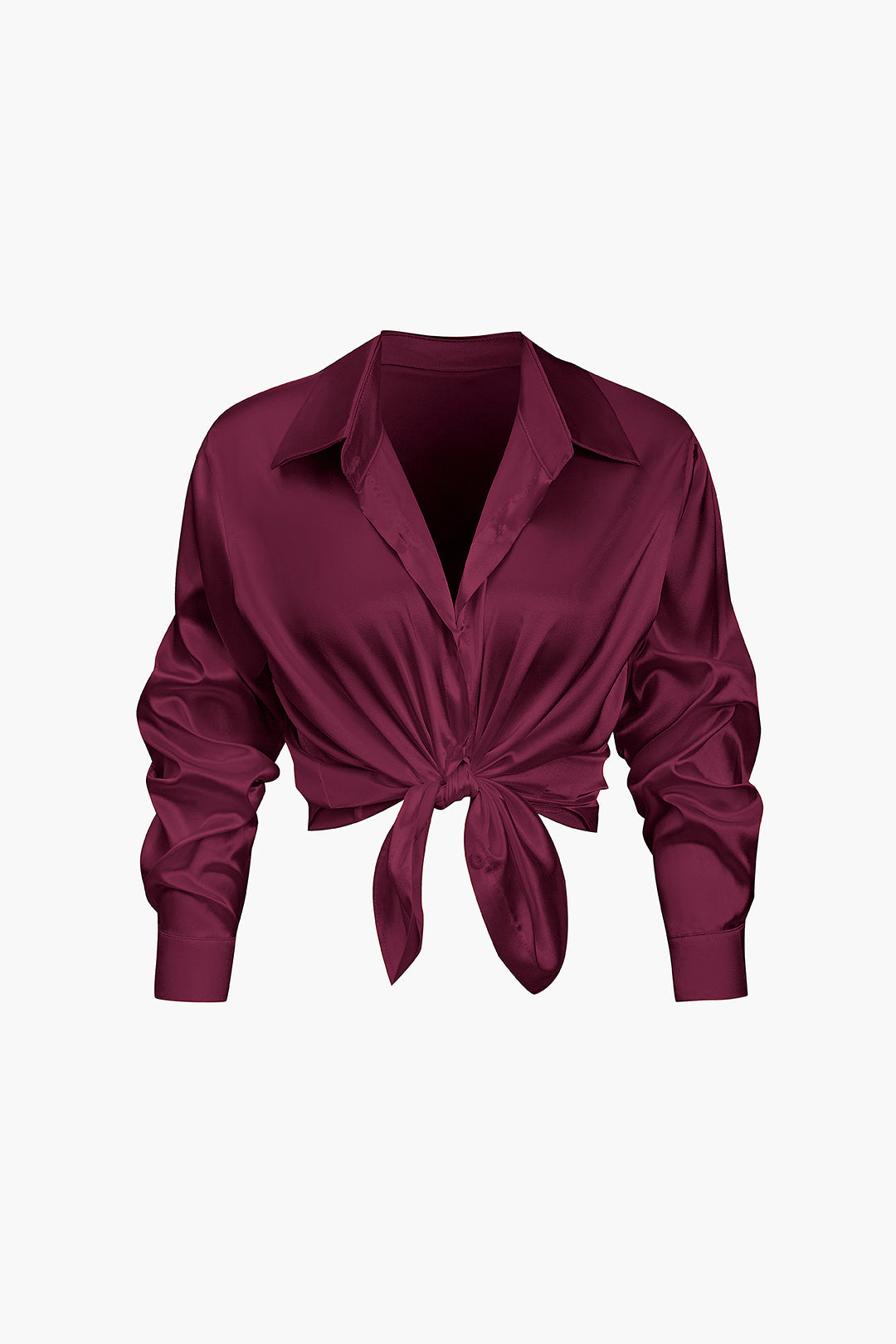 Blusa de satén Lillian para mujer | Camisa elegante de manga larga, corte holgado y diseño atemporal