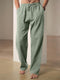 Pantalón con cordón ajustable de corte relajado para hombres