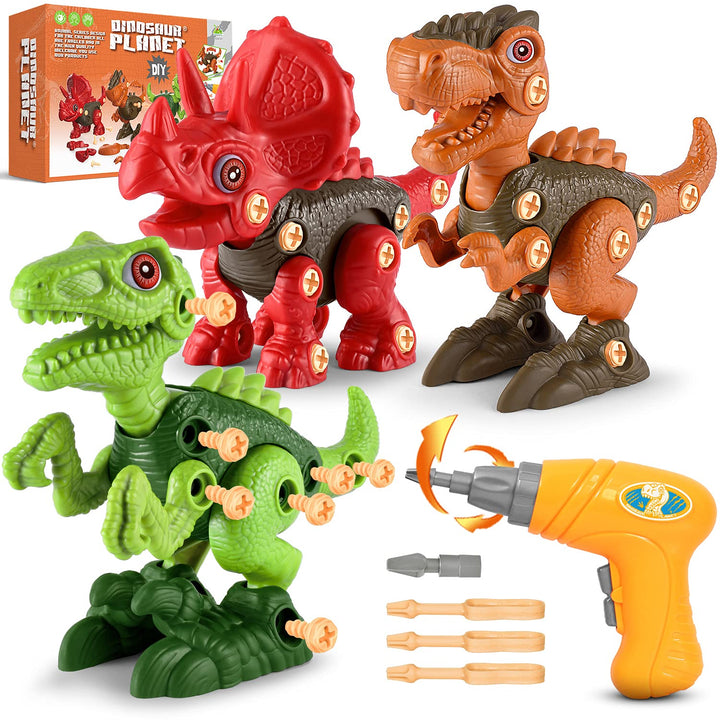 Jogo de construção interativo de dinossauros para crianças | T-Rex, Tricératops & Vélociraptor